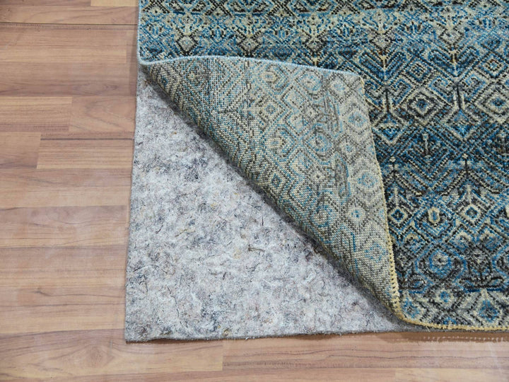 2'6" x 8'0" New Hand Knotted Blue Wool Runner Oriental Rug - MOA10276009