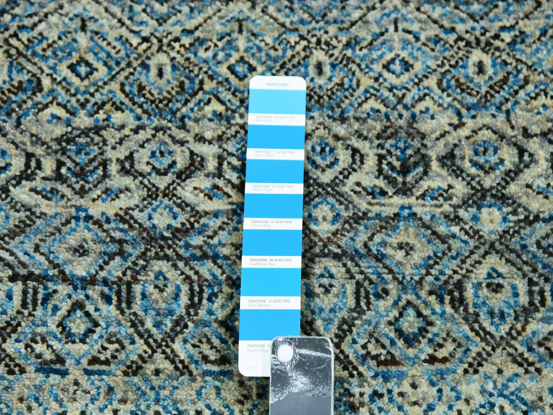 2'6" x 8'0" New Hand Knotted Blue Wool Runner Oriental Rug - MOA10276009