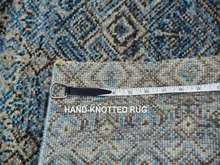 2'6" x 8'0" New Hand Knotted Blue Wool Runner Oriental Rug - MOA10276009