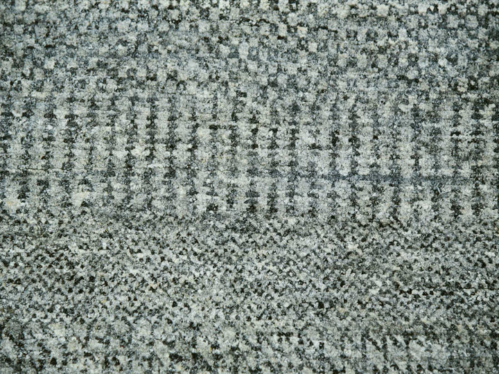 8'0" x 8'0" New Hand Knotted Grey Wool Square Oriental Rug - MOA10276010