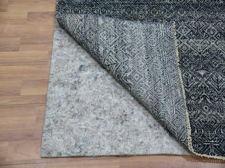 2'6" x 6'0" New Hand Knotted Grey Wool Runner Oriental Rug - MOA10276018