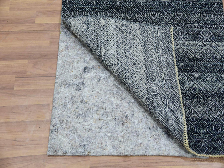 2'7" x 8'0" New Hand Knotted Grey Wool Runner Oriental Rug - MOA10276021