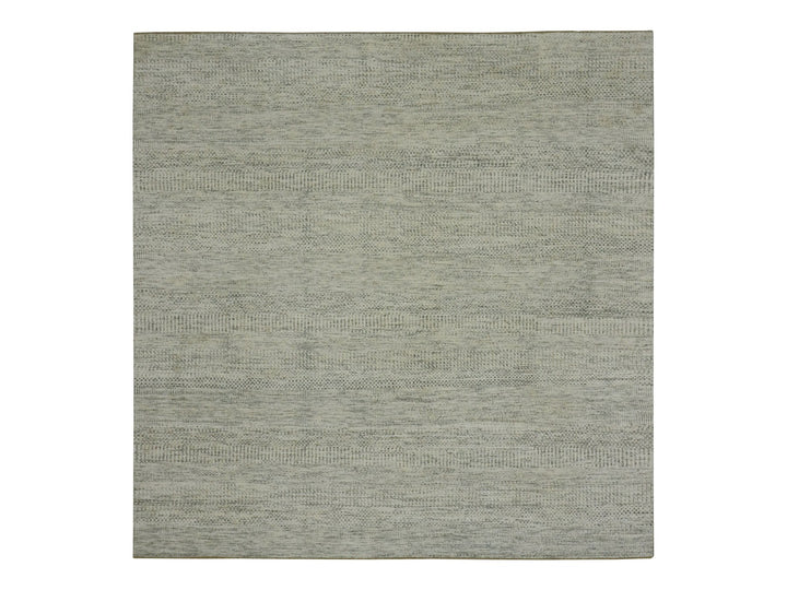 7'11" x 8'0" New Hand Knotted Ivory Wool Square Oriental Rug - MOA10276023