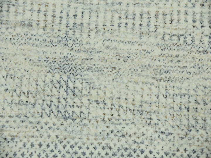 7'11" x 8'0" New Hand Knotted Ivory Wool Square Oriental Rug - MOA10276023