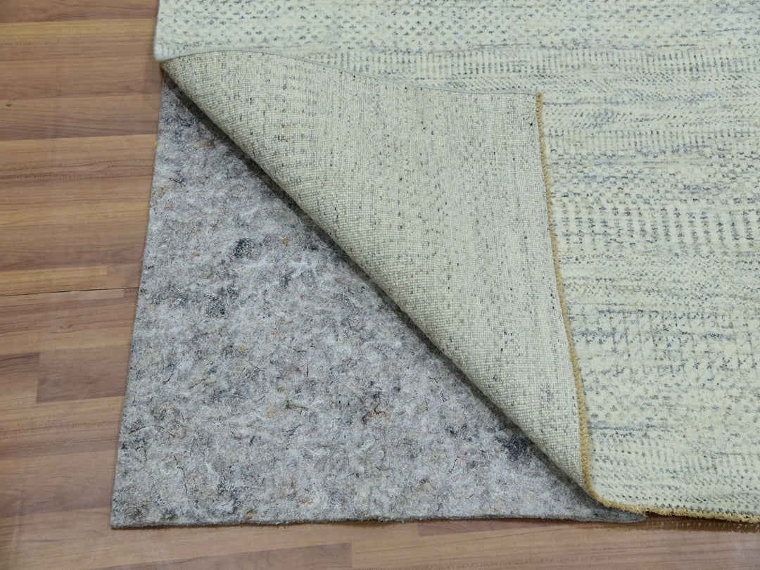 5'4" x 7'1" New Hand Knotted Ivory Wool Rectangle Oriental Rug - MOA10276026