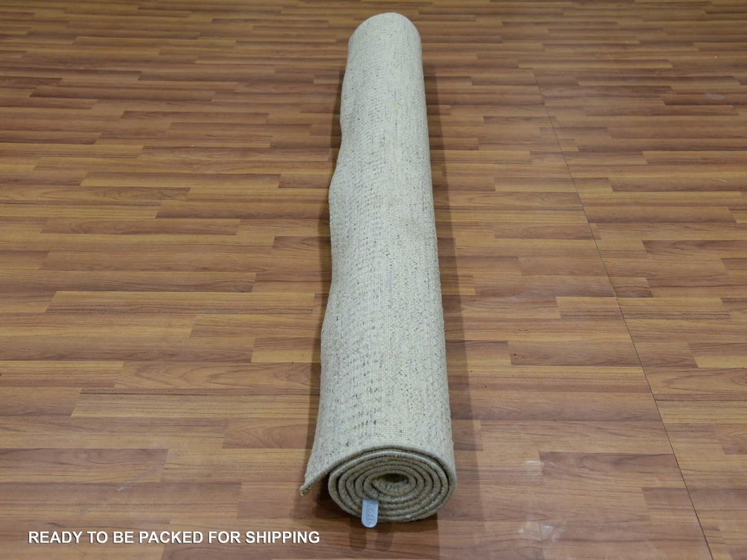 5'4" x 7'1" New Hand Knotted Ivory Wool Rectangle Oriental Rug - MOA10276026