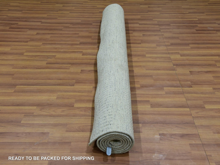 5'4" x 7'1" New Hand Knotted Ivory Wool Rectangle Oriental Rug - MOA10276026
