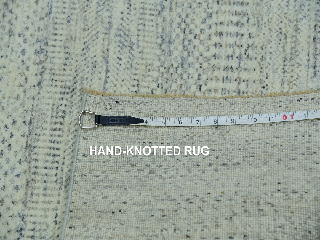 5'4" x 7'1" New Hand Knotted Ivory Wool Rectangle Oriental Rug - MOA10276026