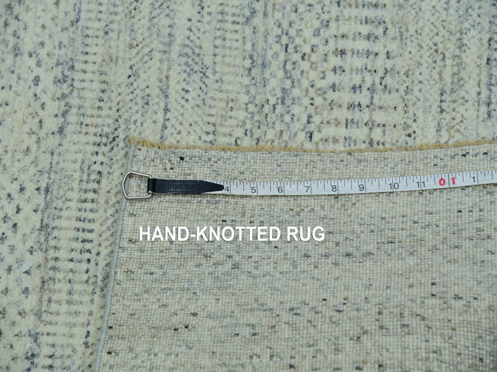5'4" x 7'1" New Hand Knotted Ivory Wool Rectangle Oriental Rug - MOA10276026