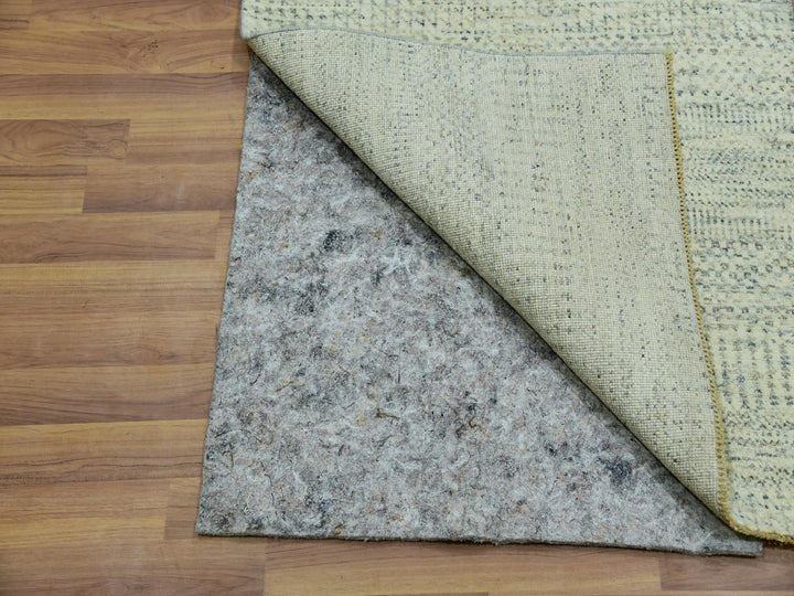 2'7" x 26'1" New Hand Knotted Ivory Wool Runner Oriental Rug - MOA10276029