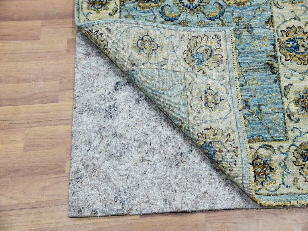 2'7" x 15'10" New Hand Knotted Blue Wool Runner Oriental Rug - MOA10276034