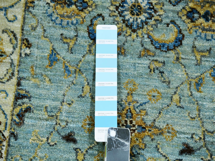 2'6" x 25'8" New Hand Knotted Blue Wool Runner Oriental Rug - MOA10276037