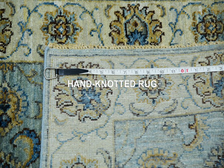 2'6" x 25'8" New Hand Knotted Blue Wool Runner Oriental Rug - MOA10276037