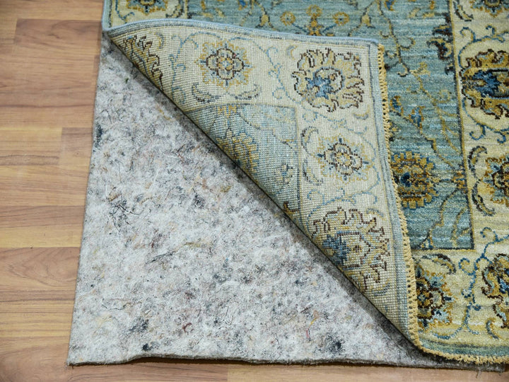 2'9" x 24'3" New Hand Knotted Blue Wool Runner Oriental Rug - MOA10276038