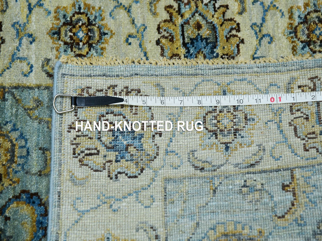 2'9" x 24'3" New Hand Knotted Blue Wool Runner Oriental Rug - MOA10276038