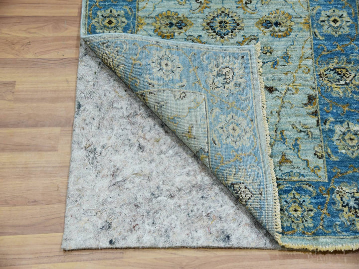 2'9" x 16'1" New Hand Knotted Blue Wool Runner Oriental Rug - MOA10276051