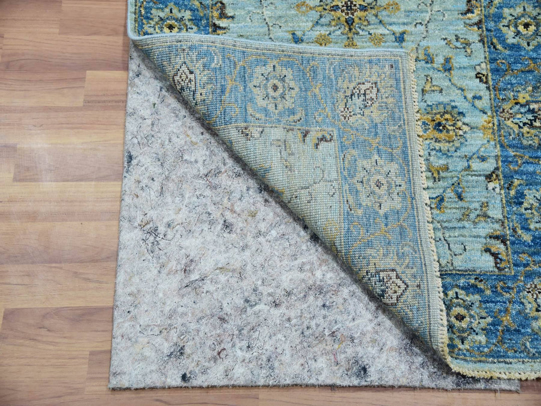 2'7" x 25'10" New Hand Knotted Blue Wool Runner Oriental Rug - MOA10276055