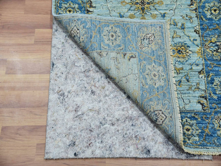2'7" x 25'10" New Hand Knotted Blue Wool Runner Oriental Rug - MOA10276055