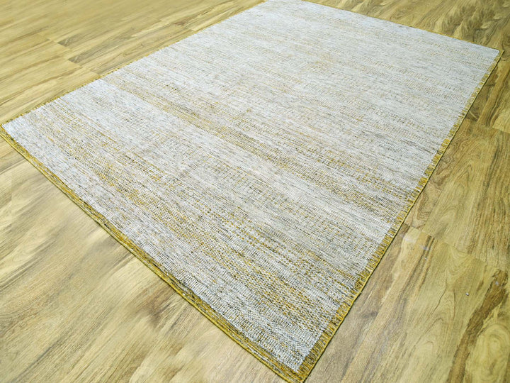 10'1" x 14'1" New Hand Knotted Yellow Wool Rectangle Oriental Rug - MOA10276064