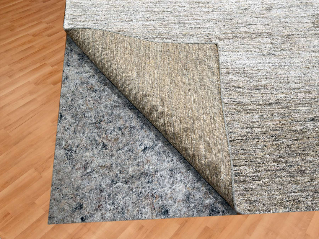 9'1" x 11'10" New Hand Knotted Brown Sari Silk Rectangle Oriental Rug - MOA10276071