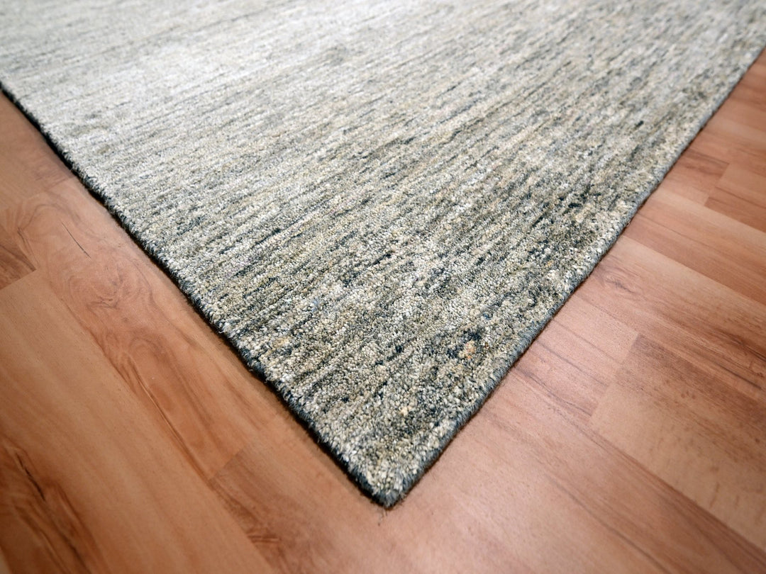 9'1" x 11'10" New Hand Knotted Brown Sari Silk Rectangle Oriental Rug - MOA10276071