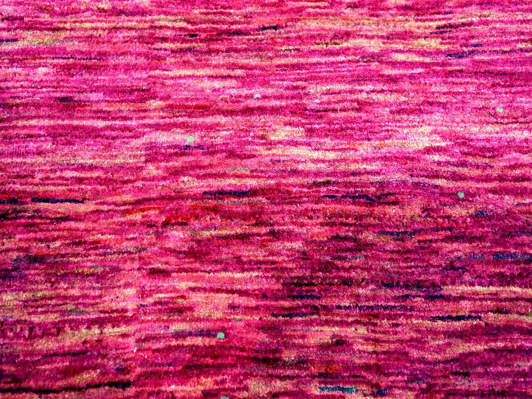 8'11" x 12'3" New Hand Knotted Pink Sari Silk Rectangle Oriental Rug - MOA10276075