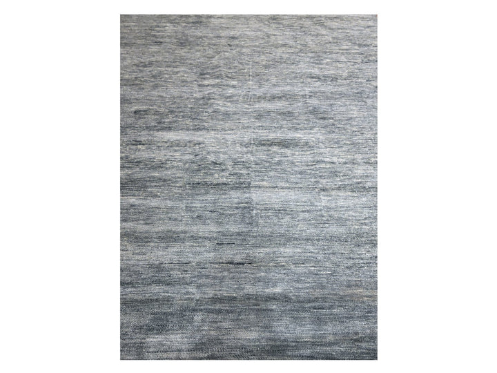 9'1" x 12'2" New Hand Knotted Grey Wool Rectangle Oriental Rug - MOA10276076
