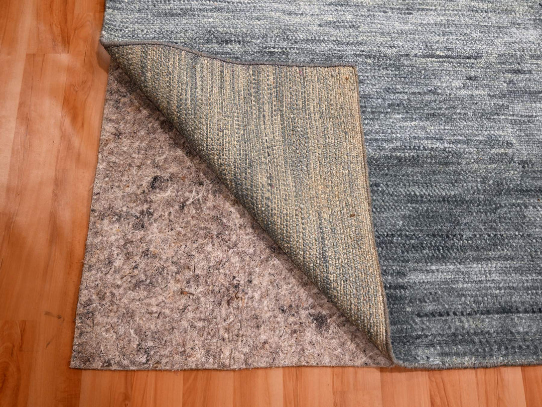 9'1" x 12'2" New Hand Knotted Grey Wool Rectangle Oriental Rug - MOA10276076