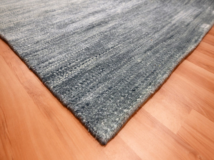 9'1" x 12'2" New Hand Knotted Grey Wool Rectangle Oriental Rug - MOA10276076