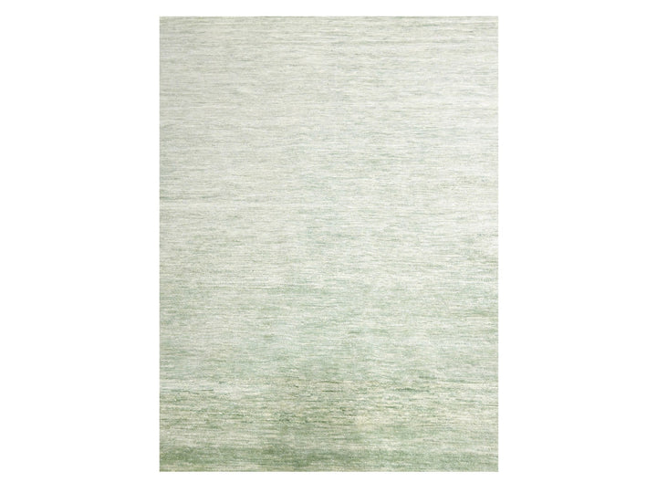 9'4" x 12'4" New Hand Knotted Green Wool Rectangle Oriental Rug - MOA10276080