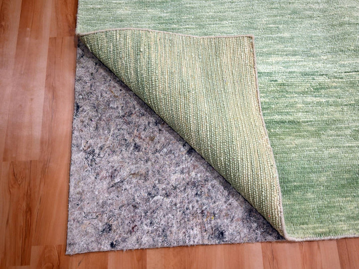 9'4" x 12'4" New Hand Knotted Green Wool Rectangle Oriental Rug - MOA10276080