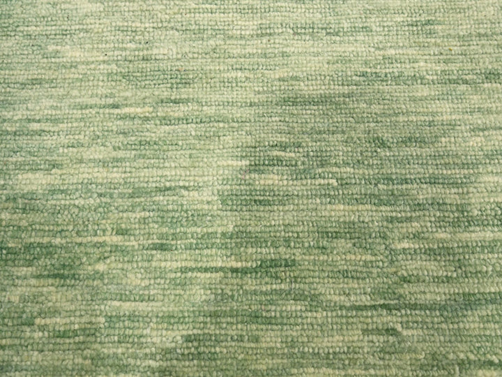 9'4" x 12'4" New Hand Knotted Green Wool Rectangle Oriental Rug - MOA10276080