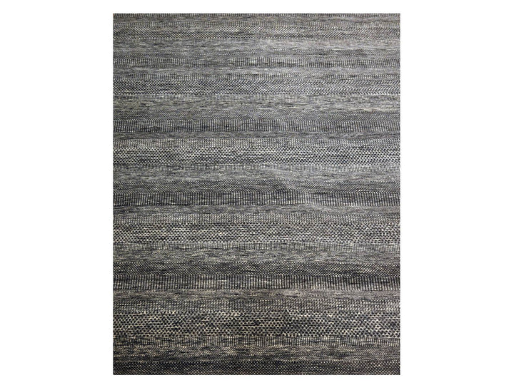 8'0" x 9'11" New Hand Knotted Brown Wool Rectangle Oriental Rug - MOA10276084
