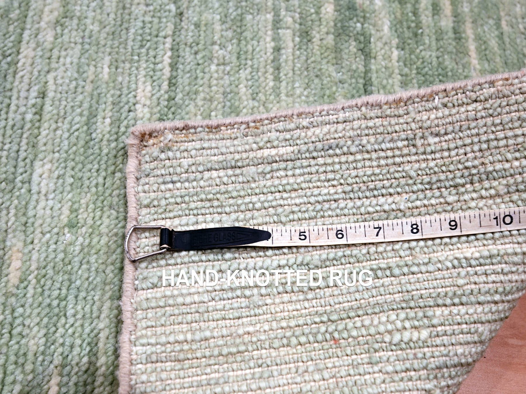 2'0" x 3'0" New Hand Knotted Green Wool Rectangle Oriental Rug - MOA10276090