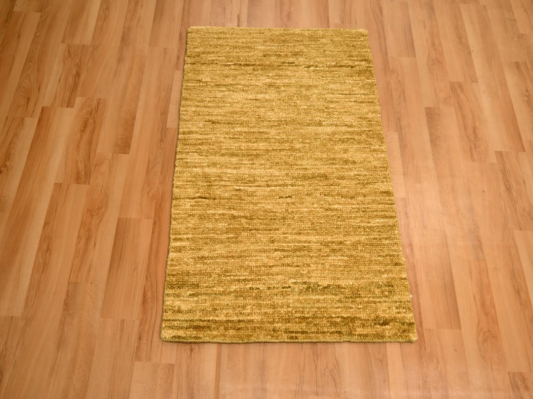 2'0" x 3'0" New Hand Knotted Brown Wool Rectangle Oriental Rug - MOA10276091