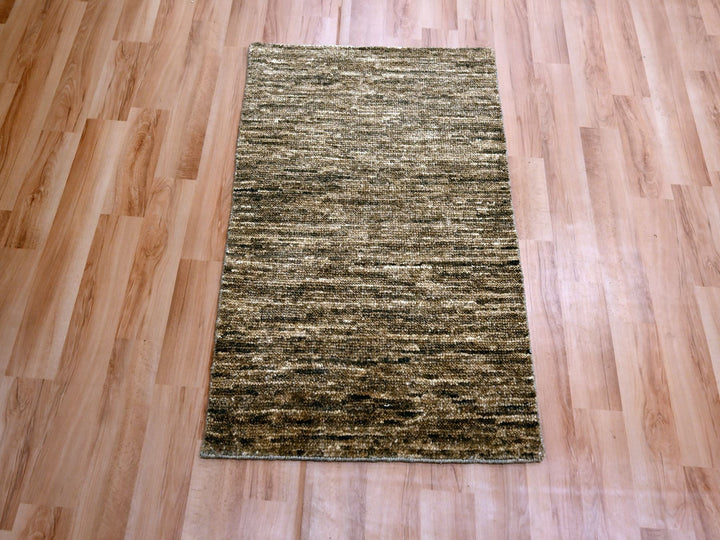 2'0" x 3'0" New Hand Knotted Brown Wool Rectangle Oriental Rug - MOA10276093