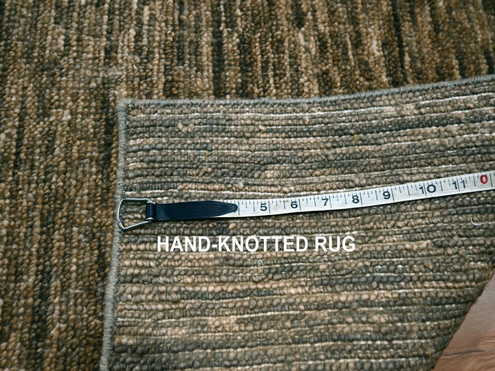 2'0" x 3'0" New Hand Knotted Brown Wool Rectangle Oriental Rug - MOA10276093