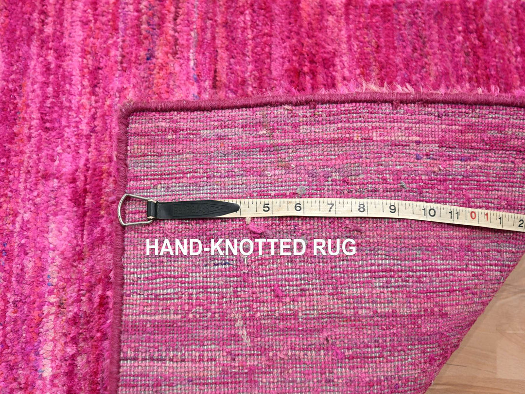 2'0" x 3'0" New Hand Knotted Pink Sari Silk Rectangle Oriental Rug - MOA10276098