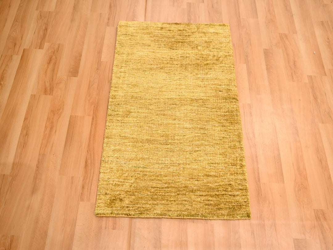 2'0" x 3'0" New Hand Knotted Brown Sari Silk Rectangle Oriental Rug - MOA10276104