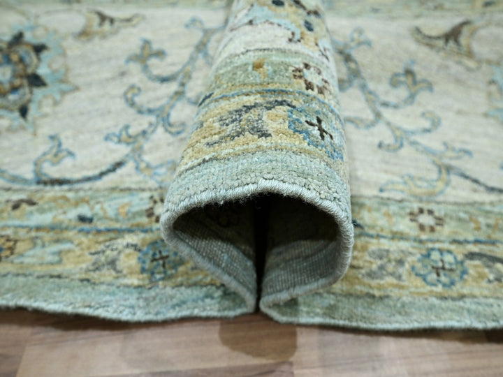 11'10" x 11'10" New Hand Knotted Blue Wool Round Oriental Rug - MOA10276110