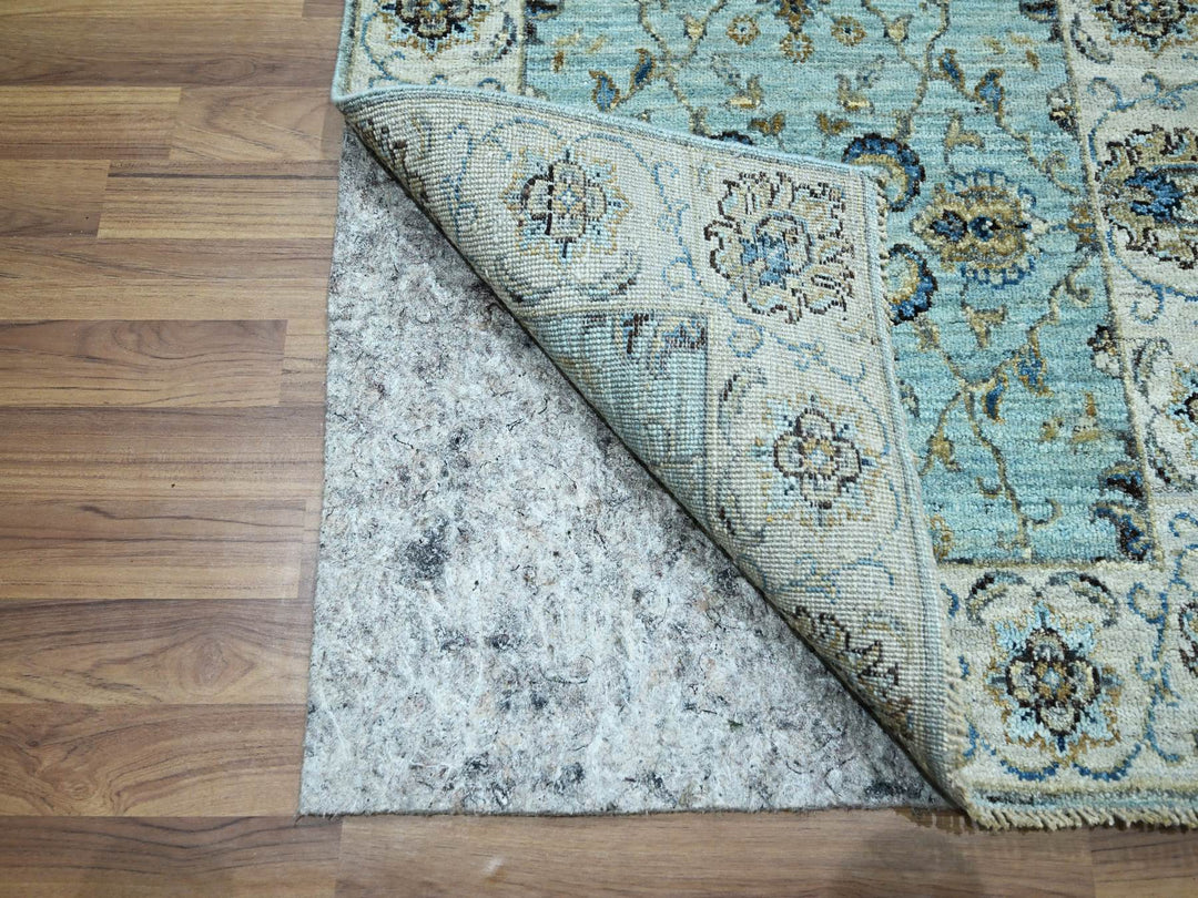 2'6" x 29'10" New Hand Knotted Blue Wool Runner Oriental Rug - MOA10276111