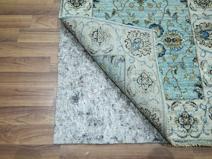 2'6" x 29'10" New Hand Knotted Blue Wool Runner Oriental Rug - MOA10276111