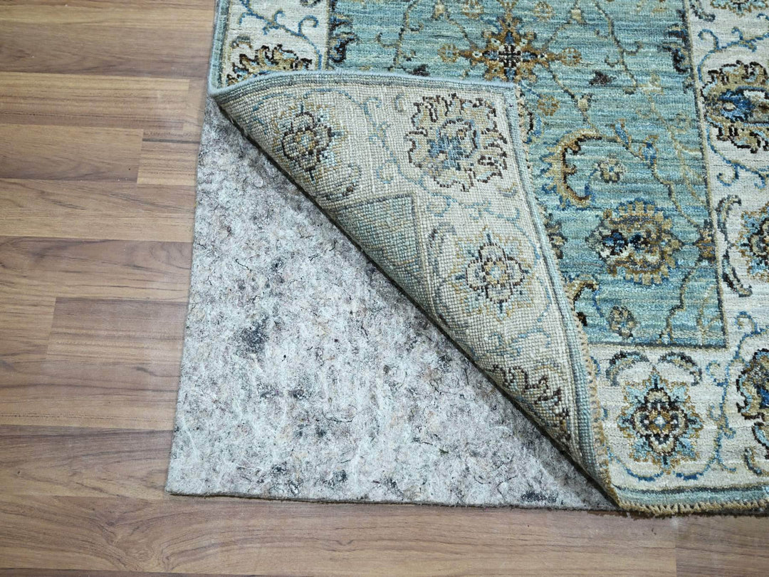 2'6" x 25'7" New Hand Knotted Blue Wool Runner Oriental Rug - MOA10276112