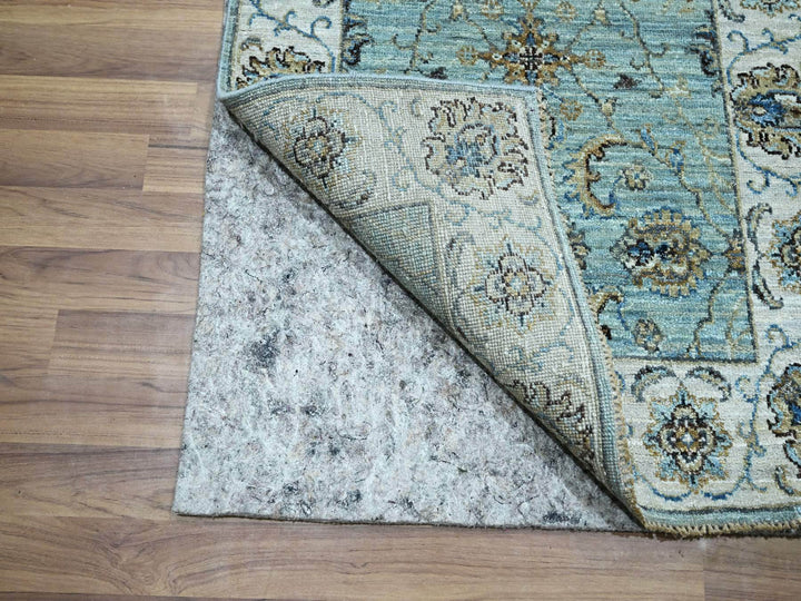 2'6" x 25'7" New Hand Knotted Blue Wool Runner Oriental Rug - MOA10276112