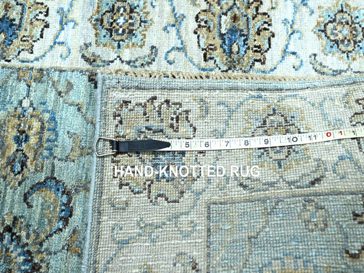 2'6" x 25'7" New Hand Knotted Blue Wool Runner Oriental Rug - MOA10276112