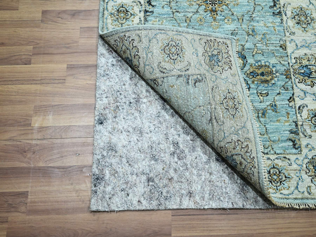 2'9" x 24'3" New Hand Knotted Blue Wool Runner Oriental Rug - MOA10276113