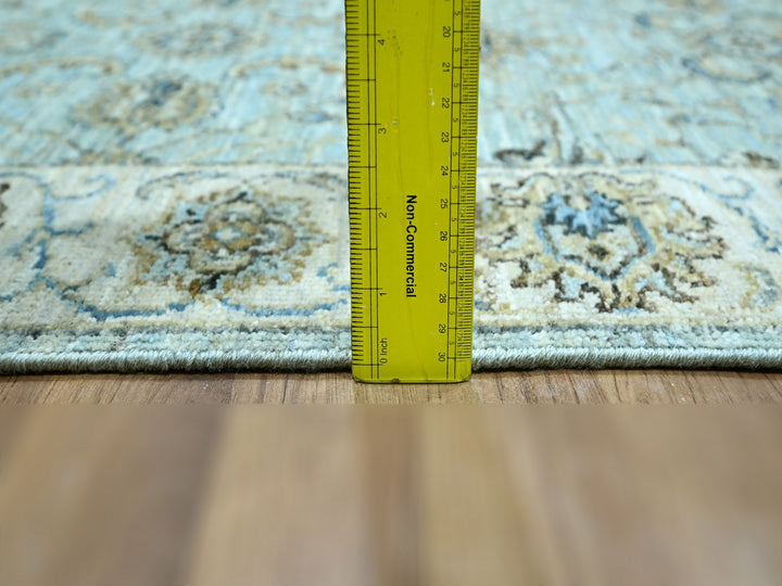 2'9" x 24'3" New Hand Knotted Blue Wool Runner Oriental Rug - MOA10276113