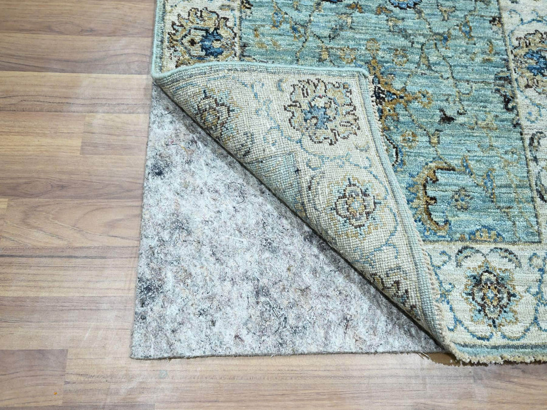 2'6" x 15'9" New Hand Knotted Blue Wool Runner Oriental Rug - MOA10276115