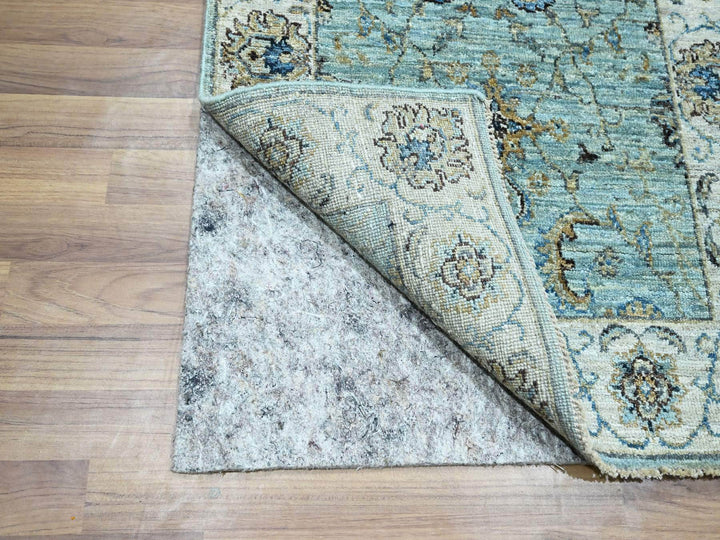 2'6" x 15'9" New Hand Knotted Blue Wool Runner Oriental Rug - MOA10276115