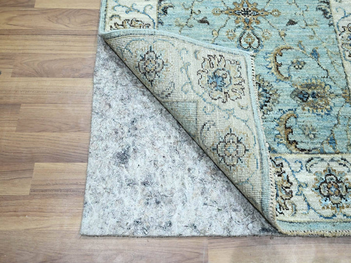 2'7" x 13'11" New Hand Knotted Blue Wool Runner Oriental Rug - MOA10276116